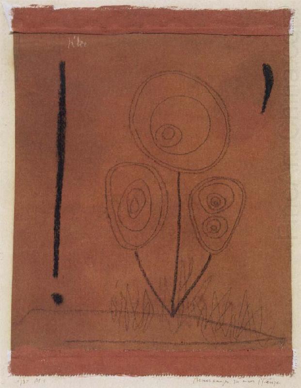 Paul Klee Remarks concerning a plant china oil painting image